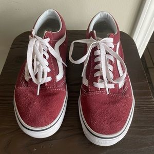 VANS Burgundy Old Skool Shoes